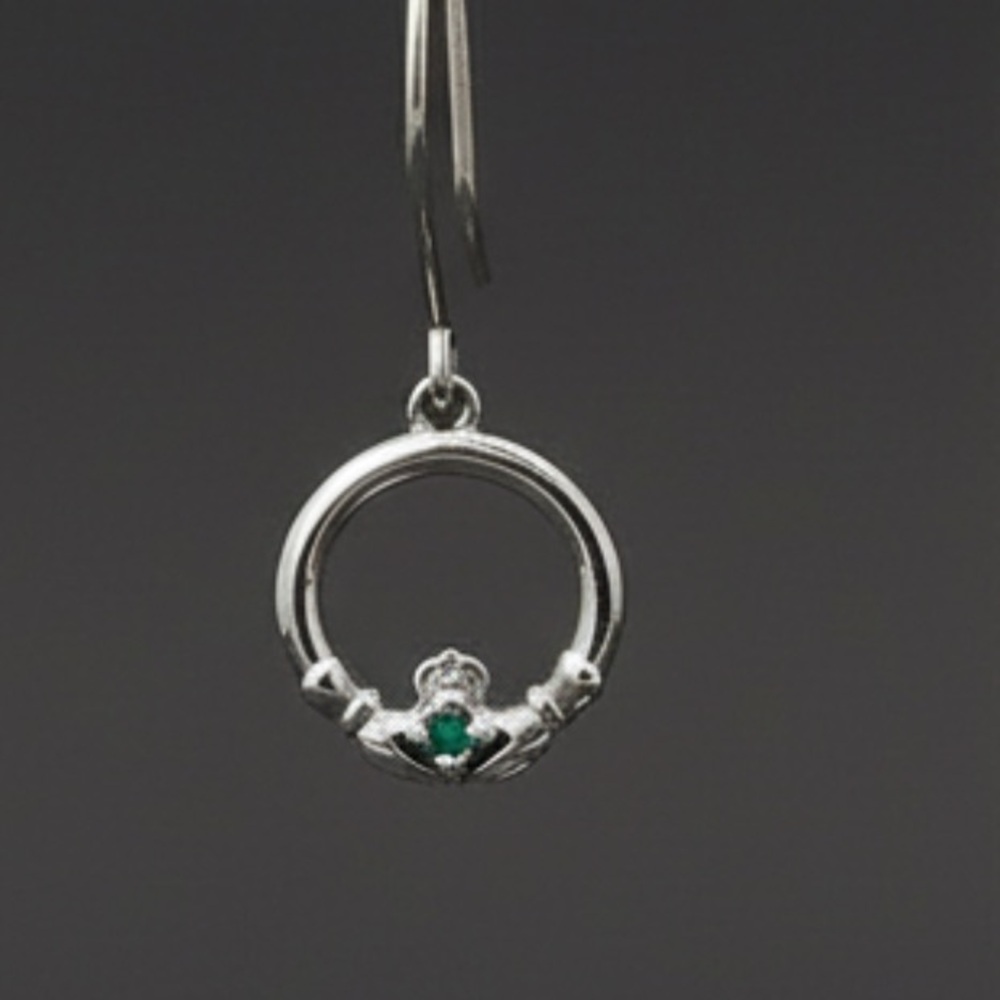 Sterling silver earrings tiny gem - Picture 3 of 7